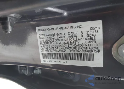 2020 Acura Tlx Standard from USA, damaged, VIN 19UUB1F36LA000846